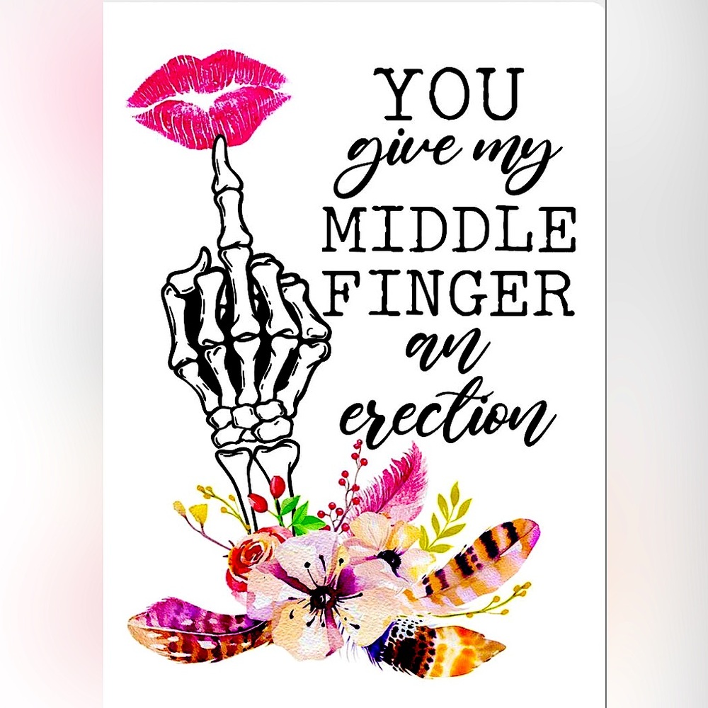 Middle finger erection image